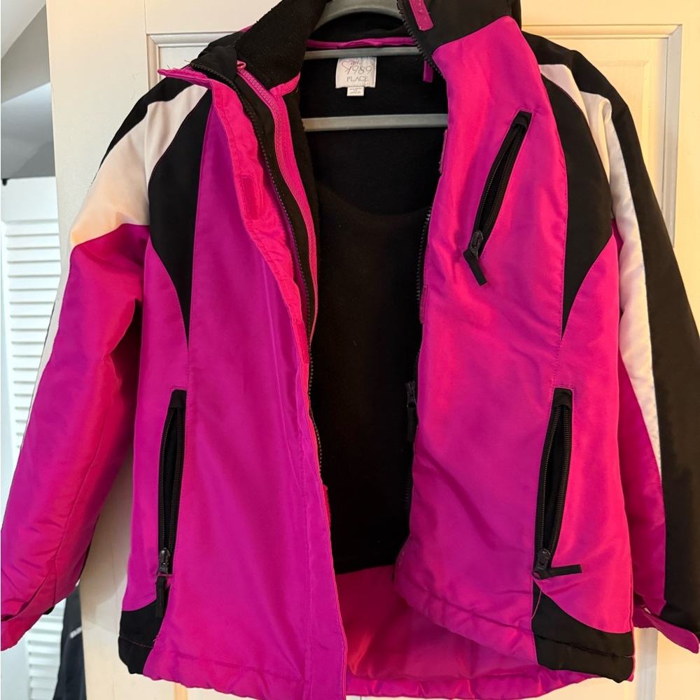 The Children’s Place Pink and Black 2 in 1  Ski jacket.